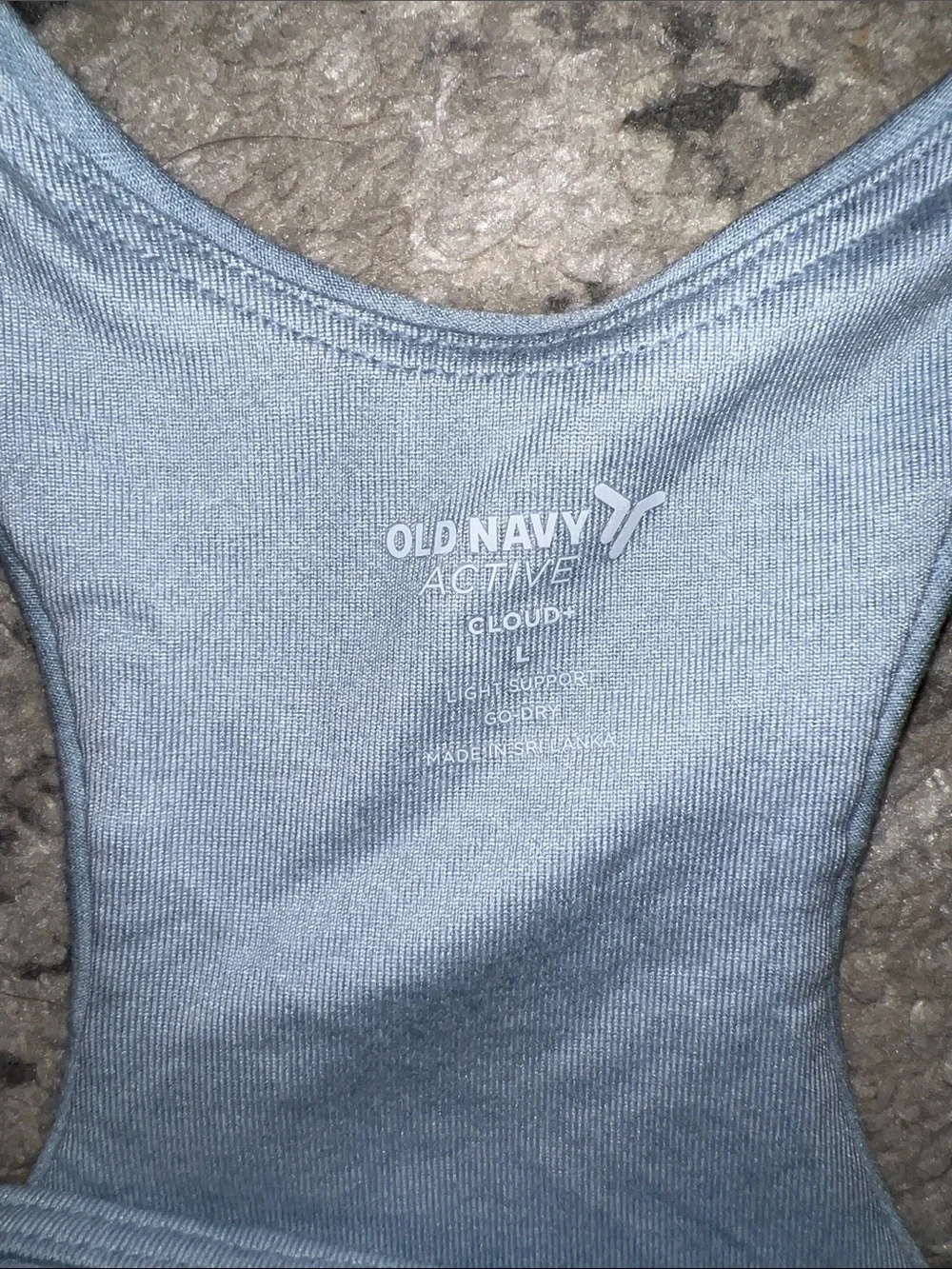 Old Navy Cloud Light Blue Leggings & Racerback Crop Top Set Sz L